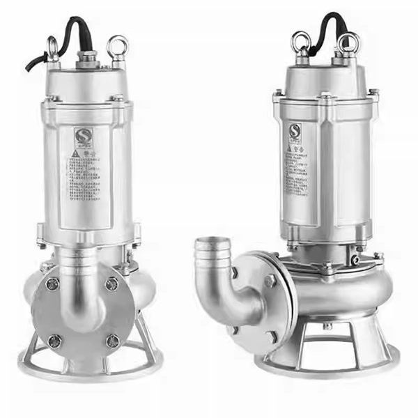 WQP flange stainless steel submersible sewage pump, corrosion-resistant submersible sewage pump, flood drainage pump, flood control and emergency rescue pump